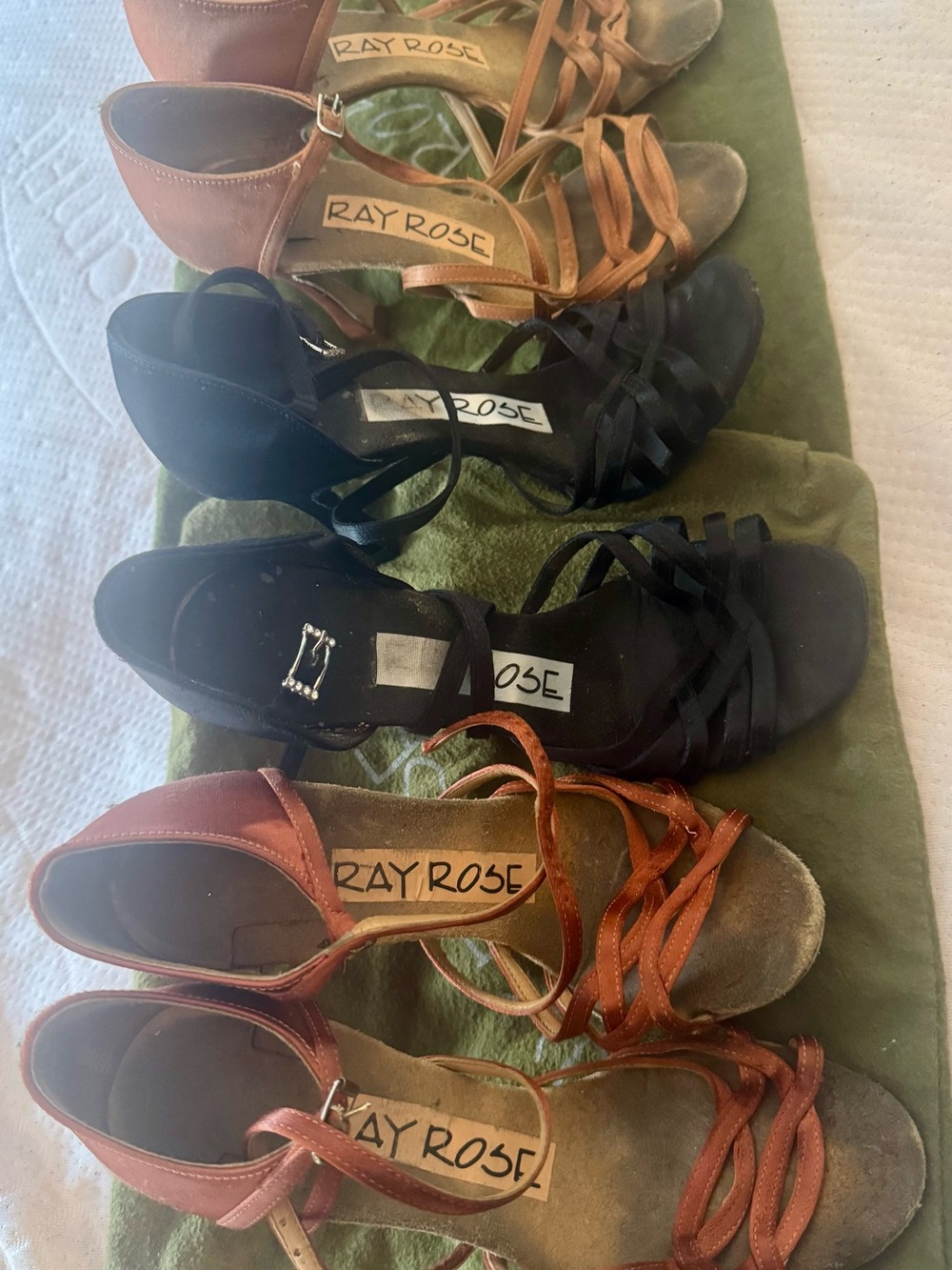 Ray Rose - 3 Pairs of Latin-Salsa 3” Dance Shoes (Total Price includes all 3!)